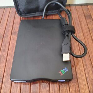 IBM USB Portable Diskette Drive Floppy Disk 3.5” & Case